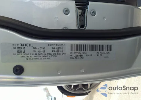 2020 Chrysler 300 300S z USA, uszkodzony, nr VIN 2C3CCABGXLH103516